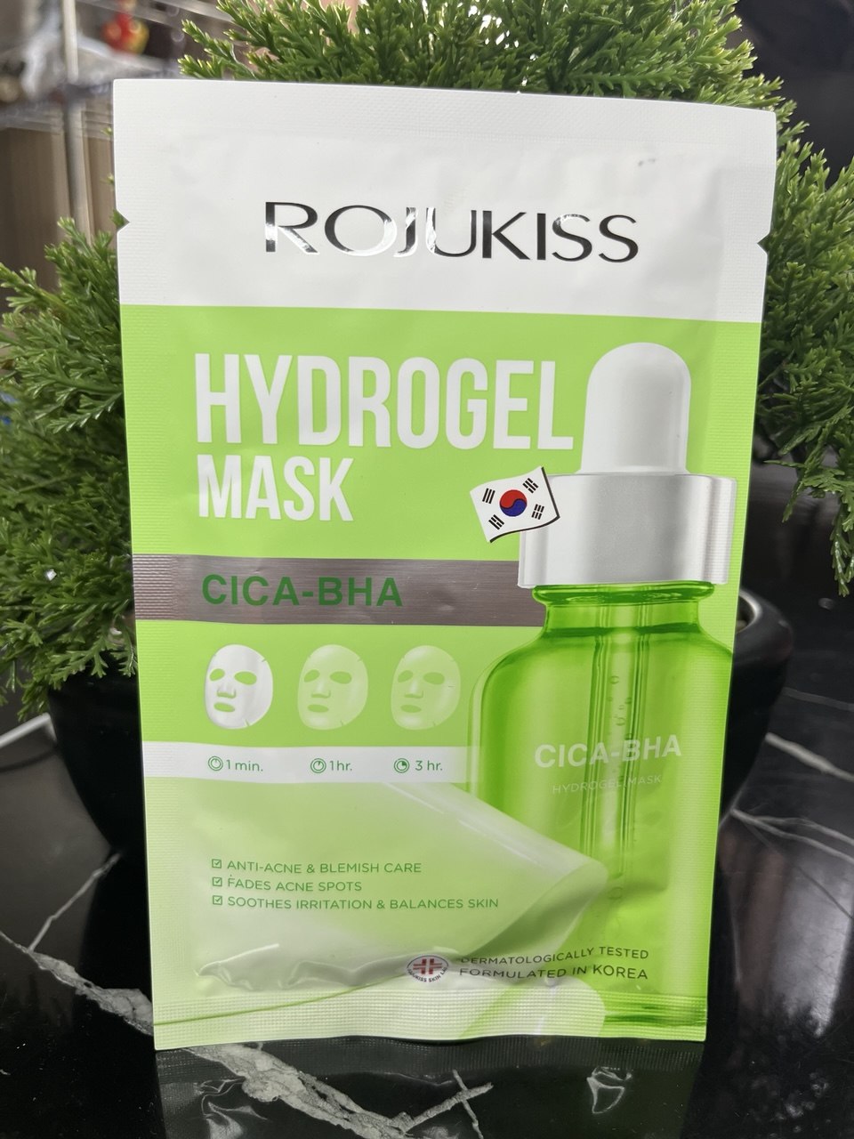 Masque Hydrogel Rojukiss Cica BHA – Peau Apaisée & Imperfections Réduites